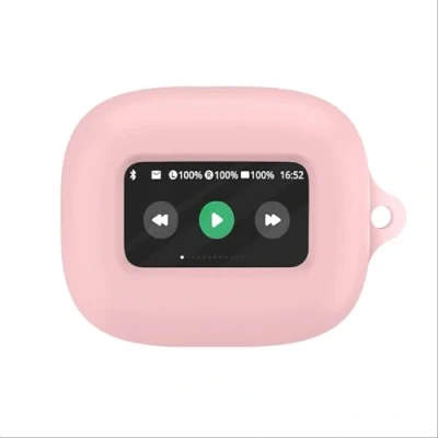 Abbildung von GIOPUEY Hülle Kompatibel mit JBL Live Flex 3/Live Buds Beam 3, Silikon Stoßfeste Schutzhülle, Ultradünn Case Cover, Kein Geruch, Pink