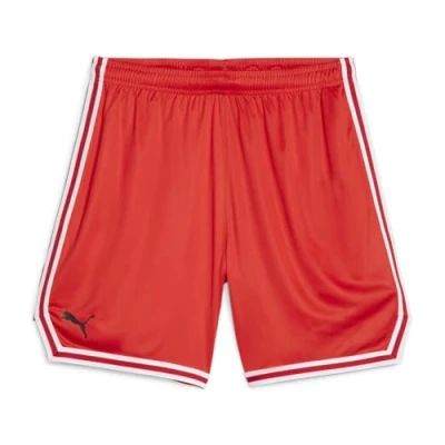 Abbildung von PUMA Hoops Team Game Basketballshorts Herren rot/weiß, L