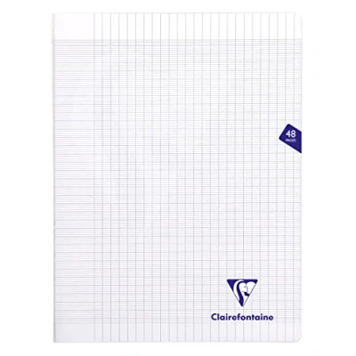 Abbildung von Clairefontaine 393311C Packung mit 10 Heften Mimesys DIN A4+, 24x32cm, 24 Blatt Französische Lineatur, 90g, Einband PP, Transparent, 1 Pack