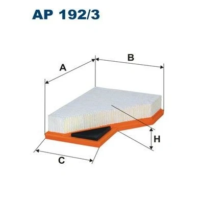 Abbildung von FILTRON AP 192/3 Luftfilter 46,5 166 217,5 Filtereinsatz MINI: Schrägheck, Cabrio