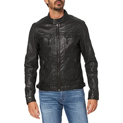 Abbildung von Oakwood Herren Blouson Echtleder Jacke Gr. Large, Noir (Noir)