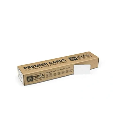 Abbildung von ZEBRA Card, Food Safe PVC, 30 Mil White/White, Glossy, 500 / Box, 800050 167 (White/White, Box)