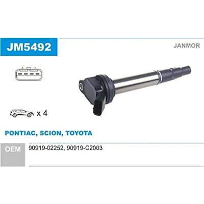 Abbildung von JANMOR JM5492 Zündspule TOYOTA: Auris Schrägheck, Yaris II RAV4 III SUV