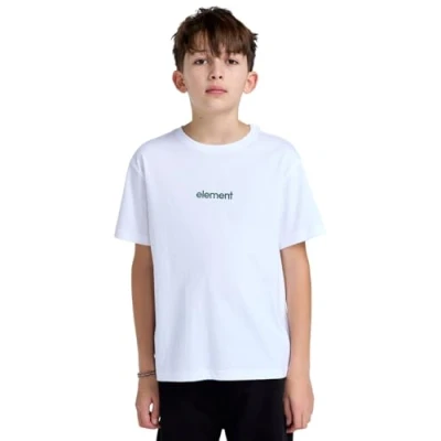 Abbildung von Element Simple LOGO Unisex Tshirt print für Kinder, Größe: 140, Optic white