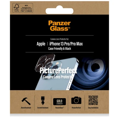 Abbildung von Apple iPhone 13 Pro Panzerglas PanzerGlass Camera Protector Kameraprotektor aus Glas für das / Max