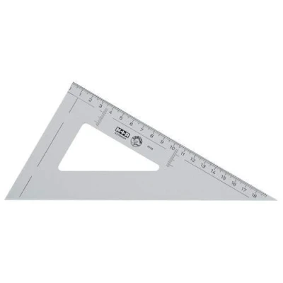 Abbildung von 10 x M+R Zeichendreieck 60 37cm rauchtransparent Skala 27cm