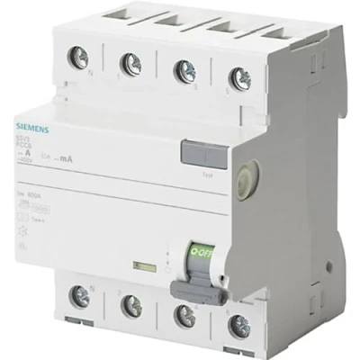Abbildung von Siemens FI Schutzschalter 4polig 63 A 400 V 5SV3346 6KL (5SV3346 6KL)