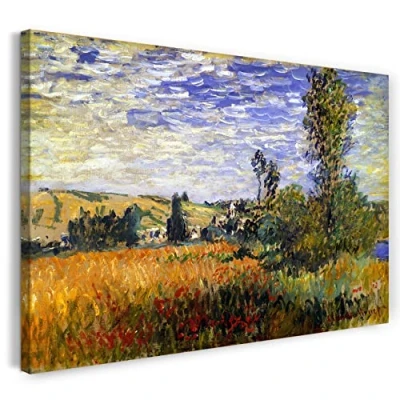 Abbildung von Leinwand (80x60cm): Claude Monet Weg durch die Mohnfelder, ILE Saint Martin