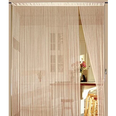 Abbildung von Kaikoon Fadenvorhang Vorhang Fadenstore Fadengardine 90 cm x 240 Caramel