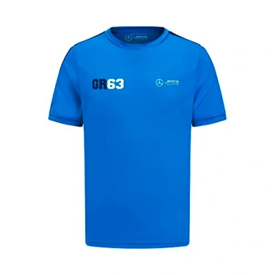 Abbildung von MERCEDES AMG PETRONAS Formula One Team George Russell Sport T Shirt Blau Männer Größe: S