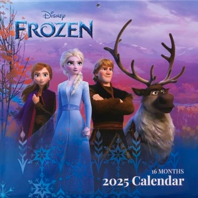 Abbildung von Pyramid Frozen 2025 Broschürenkalender, 30x30cm, Kalender für Disney Fans von Prinzessinnen Abenteuer, Monatskalender mit farbenfrohen Illustrationen, nachhaltig nur Papierumschlag