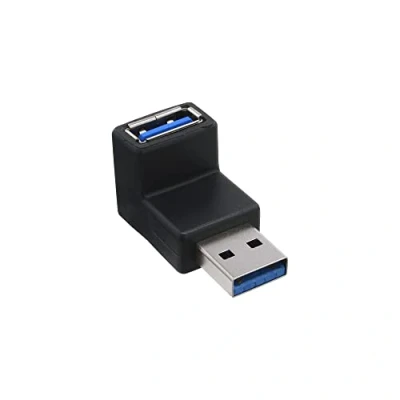Abbildung von InLine 35300R USB 3.0 Adapter, Stecker A auf Buchse A, gewinkelt