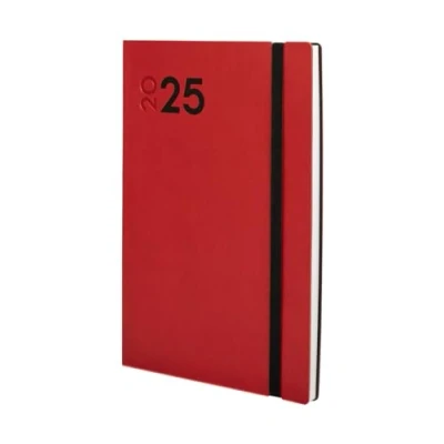 Abbildung von Finocam Kalender Dynamic Mara 2025, Wochenansicht, Queransicht, Januar 2025 Dezember 12 Monate, Rot, Spanisch
