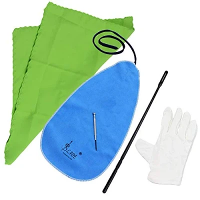 Abbildung von ASNOMY 5tlg Querflöte Reinigungsset Querflöten Zubehör mit Durchzieh Wischertuch Wischerstab großen Mikrofaser Reinigungstuch Schraubendreher Musikinstrument Pflege für Saxophon Flöte Klarinette