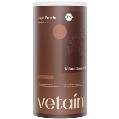 Abbildung von Vetain Vegan Protein Schokolade Bio Veganes Proteinpulver Bestens verträglich, natürlich lecker Eiweiß ohne Süßungsmittel, Allergene 600g