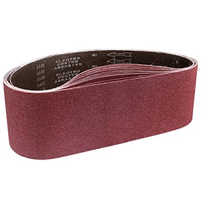 Abbildung von STEBRUAM Schleifbänder 150 x 1220 mm,Schleifband Set Korn 80/120/150/240/400 für Bandschleifer Schleifmaschine, Zum Schleifen, Feilen, Schärfen und Entrosten (5 Stück)