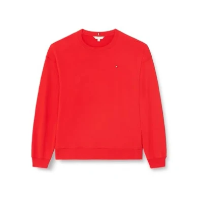 Abbildung von Tommy Hilfiger Curve FLAG ON Chest Sweatshirt, Damen, Größe: 52, Fierce red