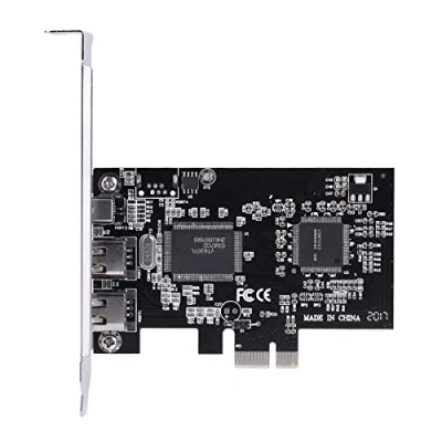Abbildung von Cuifati PCIe Firewire Karte für 10, IEEE 1394 PCI Express Adapter Controller 4 Anschlüsse (3 x 6 polig und 1 polig), 1394a E 800 7/8/Mac OS mit