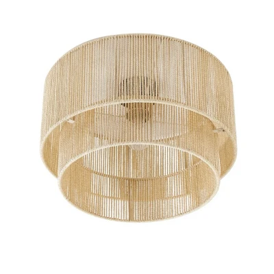 Abbildung von Lindby Deckenleuchte Anuva, beige natur, Papier, Ø 45 cm