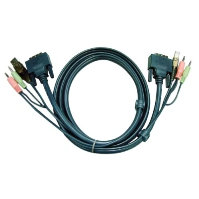 Abbildung von Aten 2L 7D03U Verbindungskabel (DVI, USB, 2x Audio Stecker) 3m