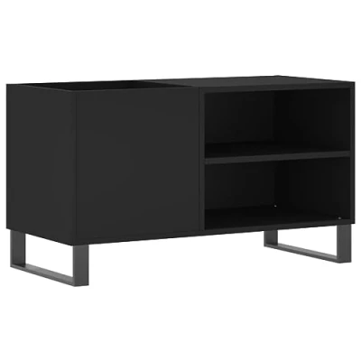 Abbildung von vidaXL Media Regal Plattenschrank Schwarz 85x38x48 cm Holzwerkstoff, 1 tlg.