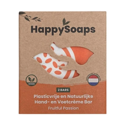 Abbildung von HappySoaps Fruitful Passion Hand en Voetcrème Bar 40gr