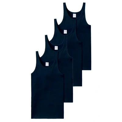 Abbildung von Schiesser 4ER PACK Essentials FEIN Unterhemd/shirt, Herren, Größe: XL, Navy