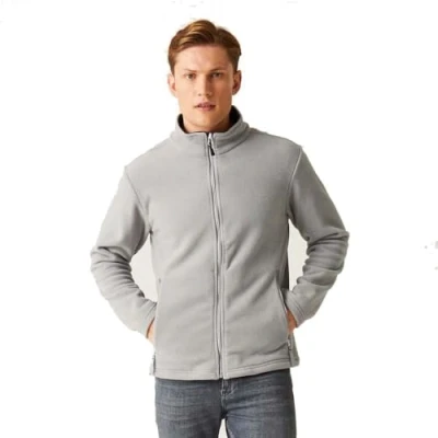 Abbildung von Herren Fleecejacke Reißverschlusstaschen Ascender. light gray