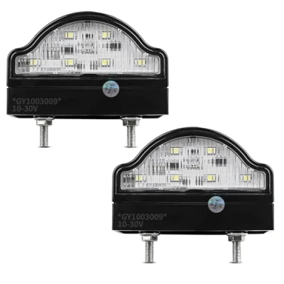 Abbildung von Aelmiyw 2PCS LED Kennzeichenbeleuchtung,LED Lizenz Kennzeichenleuchte, 12 24V Nummernschildbeleuchtung,Nummernschildleuchte für PKW, Anhänger, LKW, Wohnwagen,Boot,Auto