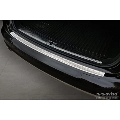 Abbildung von Avisa Edelstahl Heckstoßstangenschutz kompatibel mit Audi A6 Allroad 2011 2018 &#039;Ribs&#039;