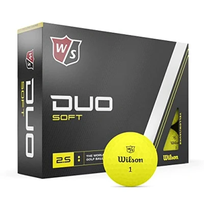 Abbildung von WILSON Staff Duo Golfbälle, weich, Gelb, 12 Stück