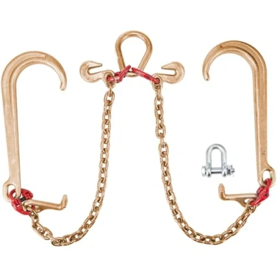 Abbildung von VEVOR 5/16&quot;x2&#039; G80 V Kettenzaum mit 2 Beinen und 15&quot; großen J Haken T