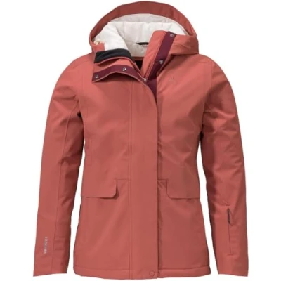 Abbildung von Schöffel Antwerpen Regenjacke / wasserabweisende Jacke, Damen, Größe: 36, Rot