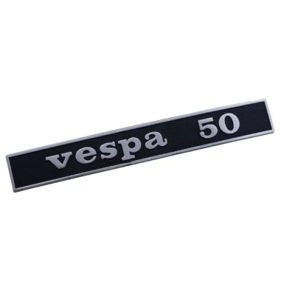Abbildung von 2EXTREME Schriftzug für Heck kompatibel Vespa 50&quot; schwarz/alu 132x17mm, 2 Pin