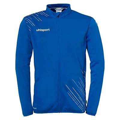 Abbildung von uhlsport Score 26 Classic Jacke Herren Sport Fußball Trainingsjacke Sweatshirt Sweatjacke elastischer Ausgehanzug mit Reißverschluss Taschen, azurblau/weiß
