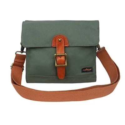 Abbildung von TOURBON Leinwand Fahrrad Lenkertasche Satteltaschen Schulter Messenger Aufbewahrung