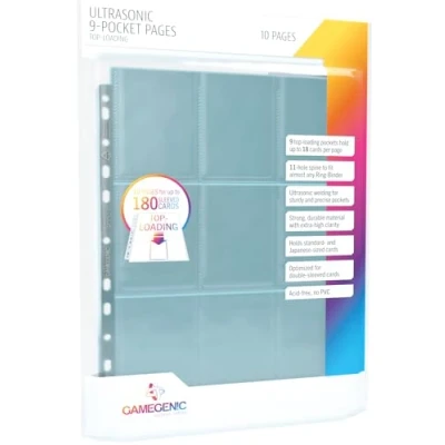Abbildung von Gamegenic Ultrasonic 9 Pocket Pages Toploading Pack (10) Multi Language (Includes Spanish)