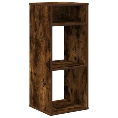Abbildung von vidaXL Bücherregal Räuchereiche 34x31x80 cm Holzwerkstoff, Lagerschrank, Lagerregal, Aufbewahrungsregal, Bücherregal, Würfel Standregal