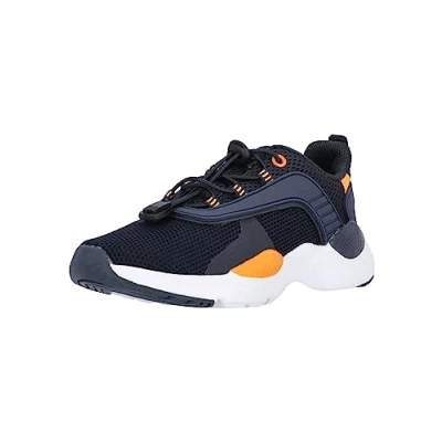 Abbildung von Zigzag Sneaker low für Kinder, Größe: 32, Donkerblauw oranje Schuhe