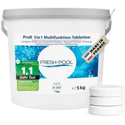 Abbildung von Fresh Pool Poolpflege Profi 5in1 Multifunktion Tabletten 200g 5 kg