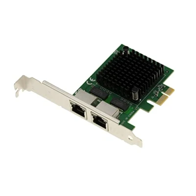Abbildung von KALEA INFORMATIQUE PCIe 2.5 Dual Gigabit Ethernet 10 100 1000 1G 2.5G Karte mit 2 RJ45 Ports. Chipsatz Intel I225 V.