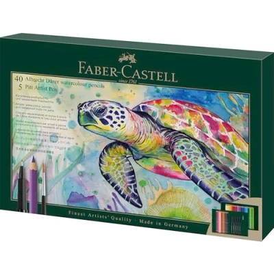 Abbildung von FABER CASTELL 217554 Geschenkset Albrecht Dürer &amp; Pitt Artist Pen, 46 teilig, Künstlerbedarf für Einsteiger und Profis