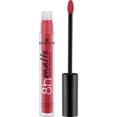 Abbildung von essence 8h matte liquid lipstick, Nr. 07, Rot, langanhaltend, mattierend, schnelltrocknend, matt, vegan, wasserfest, ölfrei, ohne Konservierungsstoffe, 1er Pack (2.5ml)