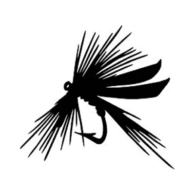 Abbildung von 13 cm * 12 FLIEGENFISCHEN KÖDER Persönlichkeit Vinyl Auto Styling Fenster Aufkleber Schwarz Silber Zubehör 3ps