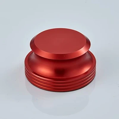 Abbildung von Pailvens Plattenspieler Stabilisator Gewichtsstabilisator, Schallplattengewicht Single Low Profile 400g, Disc Record Gewicht für LP Vinyl Plattenspieler, Rot