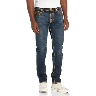 Abbildung von True Religion Brand Jeans Men&#039;s Rocco Skinny Super T Jean, Chickory Dark