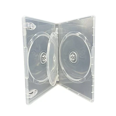 Abbildung von 1 x CD /DVD Hüllen für 3 CDs/DVDs/Blu Ray, 14 mm, transparent