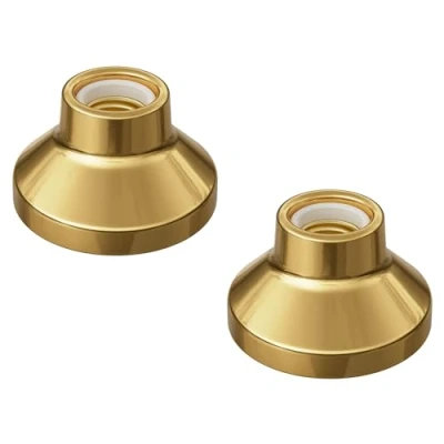 Abbildung von ledscom.de 2 Stück Deckenleuchte/Lampenfassung ELEKTRA, Porzellan, gold glänzend, 1x E27 max. 300W