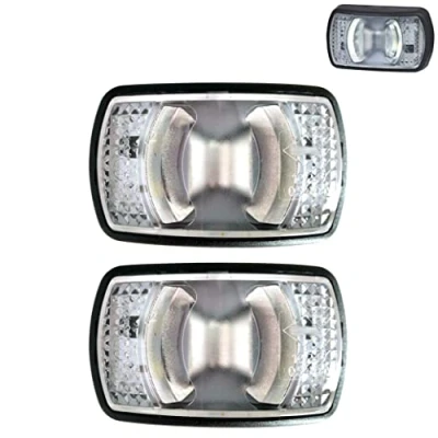 Abbildung von MelTruck® 2x LED Umrissleuchte Begrenzungsleuchte 12V 24V E9 für LKW Anhänger Trailer Wohnwagen (Weiß)