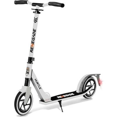Abbildung von Hurtle Renegade Kick Scooters for Kids Teenagers Adults 2 Wheel Scooter with Adjustable T Bar Handlebar Alloy Anti Slip Deck Portable Folding Carrying Strap